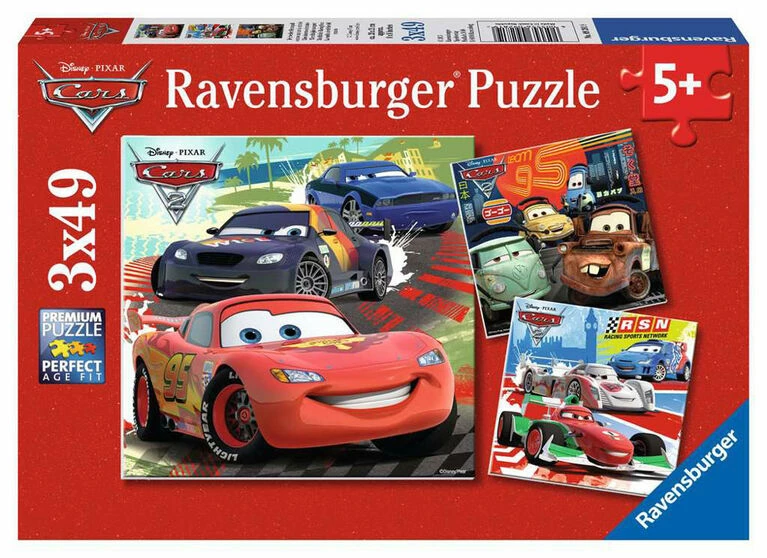 Ravensburger - Disney Pixar - Worldwide Racing Fun Puzzle 3 X 49pc 1 Ravensburger - Disney Pixar - Worldwide Racing Fun Puzzle 3 X 49pc