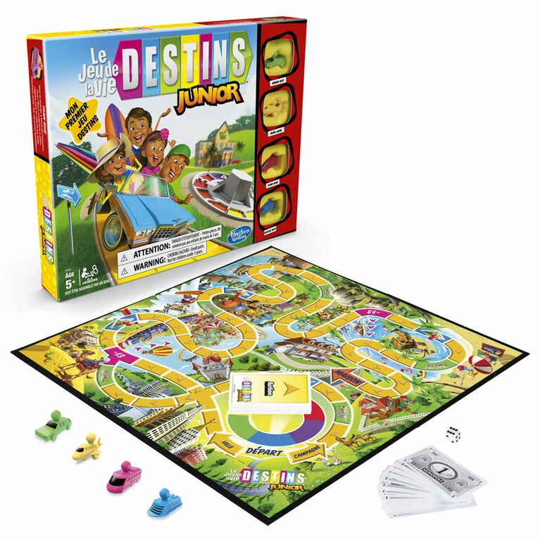 Hasbro The Game Of Life Junior Board Game (French Version) 2 Hasbro The Game Of Life Junior Board Game (French Version) - Image 2