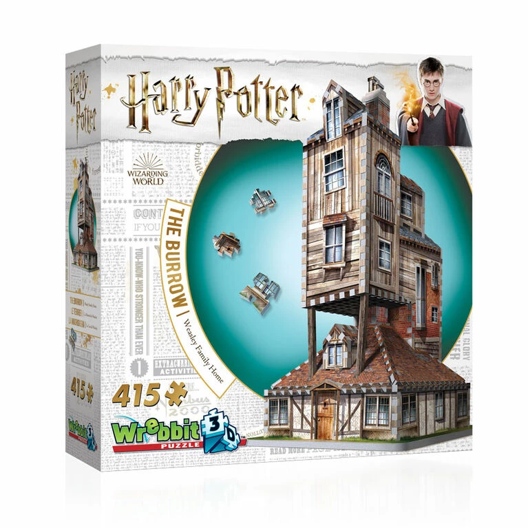 Harry Potter - WREBBIT 3D Jigsaw Puzzle - The Burrow Weasley Family Home - 415 Pieces 1 Harry Potter - WREBBIT 3D Jigsaw Puzzle - The Burrow Weasley Family Home - 415 Pieces