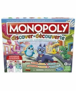 Hasbro Monopoly Discover Board Game, 2-Sided Gameboard, 2 Levels Of Play, Playful Teaching Tools