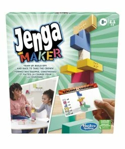 Hasbro Jenga Maker, Genuine Hardwood Blocks, Stacking Tower Game