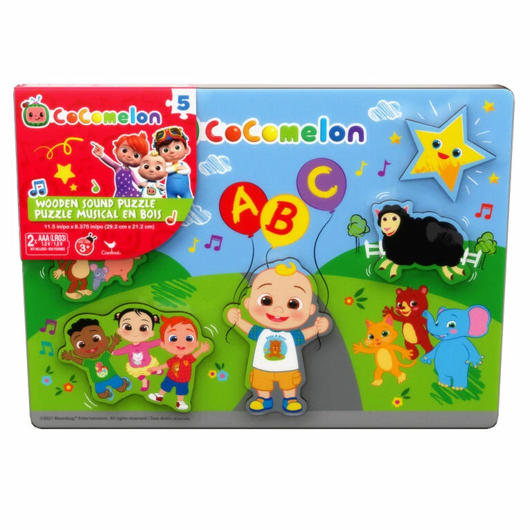 SPIN MASTER Cocomelon, Wooden Musical 5 Jumbo Piece Jigsaw Puzzle- Singalong With JJ And Friends 1 SPIN MASTER Cocomelon, Wooden Musical 5 Jumbo Piece Jigsaw Puzzle- Singalong With JJ And Friends