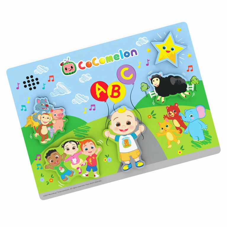 SPIN MASTER Cocomelon, Wooden Musical 5 Jumbo Piece Jigsaw Puzzle- Singalong With JJ And Friends 3 SPIN MASTER Cocomelon, Wooden Musical 5 Jumbo Piece Jigsaw Puzzle- Singalong With JJ And Friends - Image 3