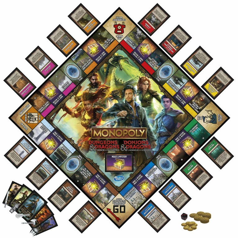 Hasbro Monopoly Dungeons And Dragons: Honor Among Thieves Game, Inspired By The Movie, DandD Board Game For 2-5 Players 3 Hasbro Monopoly Dungeons And Dragons: Honor Among Thieves Game, Inspired By The Movie, DandD Board Game For 2-5 Players - Image 3