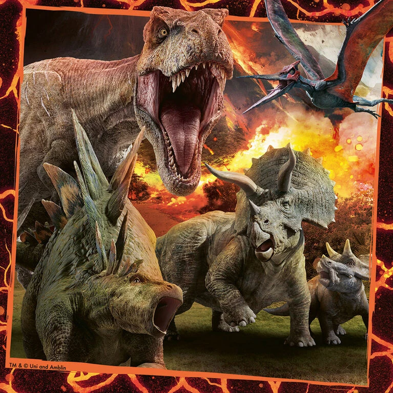 Ravensburger - Jurassic World: Instinct To Hunt Puzzle 3x49pc 2 Ravensburger - Jurassic World: Instinct To Hunt Puzzle 3x49pc - Image 2