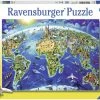 Ravensburger - World Landmarks Map Puzzle 300pc