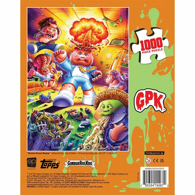 Grosnor Garbage Pail Kids "Home Gross Home" 1000 Piece Puzzle - English Edition 4 Grosnor Garbage Pail Kids "Home Gross Home" 1000 Piece Puzzle - English Edition - Image 4