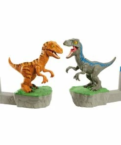 MATTEL Rock 'Em Sock 'Em Robots Blue Vs Atrociraptor Jurassic World Dominion Game -Toys R US C48B5A0E 5