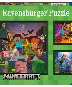 Ravensburger Minecraft Biomes 49-Piece Jigsaw Puzzle (3 Pack)