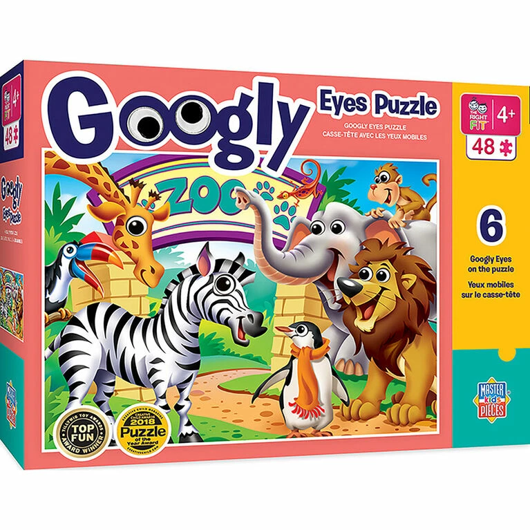 Grosnor Googly Eye Right Fit - Zoo Animals 48 Piece Jigsaw Puzzle 1 Grosnor Googly Eye Right Fit - Zoo Animals 48 Piece Jigsaw Puzzle