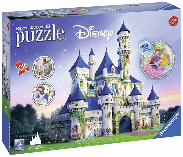 Ravensburger Disney 3D Castle 216 Piece 3D Jigsaw Puzzle 4 Ravensburger Disney 3D Castle 216 Piece 3D Jigsaw Puzzle - Image 4