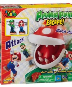 Epoch Games Super Mario Piranha Plant Escape! With Collectible Super Mario Action Figures - English Edition