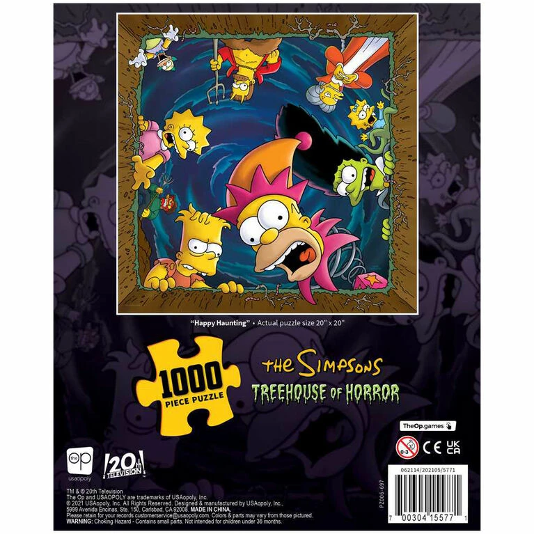 Grosnor The Simpsons Treehouse Of Horror "Happy Haunting" 1000 Piece Puzzle - English Edition 4 Grosnor The Simpsons Treehouse Of Horror "Happy Haunting" 1000 Piece Puzzle - English Edition - Image 4