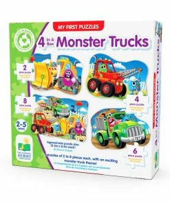 The Learning Journey 4-In-A-Box Puzzles - Monster Trucks - English Edition