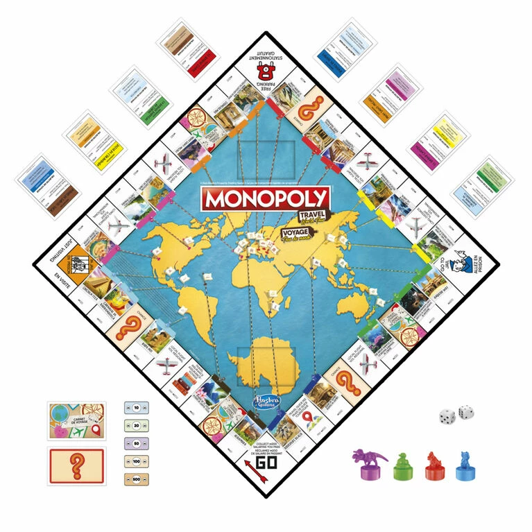 Hasbro Monopoly Travel World Tour Board Game 2 Hasbro Monopoly Travel World Tour Board Game - Image 2