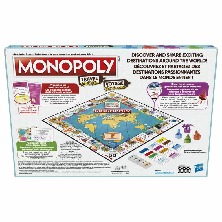 Hasbro Monopoly Travel World Tour Board Game 6 Hasbro Monopoly Travel World Tour Board Game - Image 6
